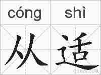 从适的拼音