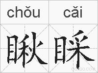 瞅睬的拼音