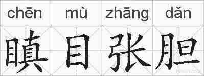 瞋目张胆的拼音