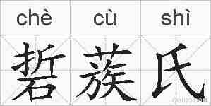硩蔟氏的拼音