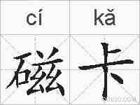 磁卡的拼音