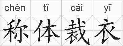 称体裁衣的拼音