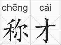 称才的拼音