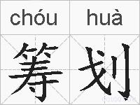 筹划的拼音