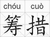 筹措的拼音