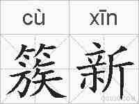 簇新的拼音