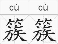 簇簇的拼音