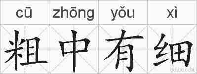 粗中有细的拼音