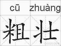 粗壮的拼音