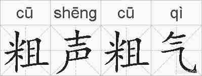 粗声粗气的拼音
