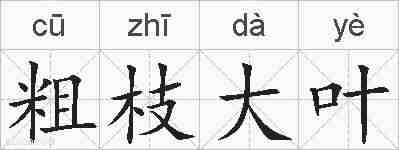 粗枝大叶的拼音
