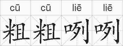粗粗咧咧的拼音