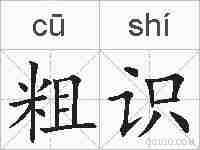 粗识的拼音