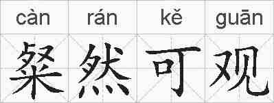 粲然可观的拼音