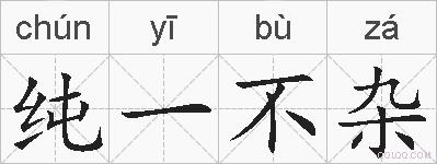 纯一不杂的拼音