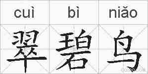 翠碧鸟的拼音
