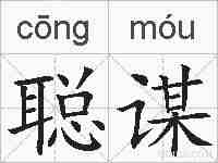 聪谋的拼音