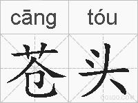 苍头的拼音
