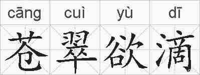 苍翠欲滴的拼音