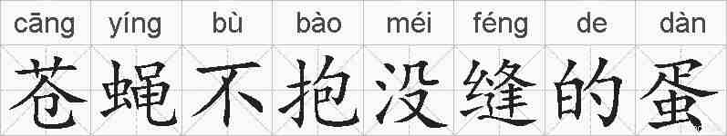 苍蝇不抱没缝的蛋的拼音