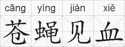苍蝇见血的拼音
