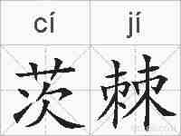 茨棘的拼音