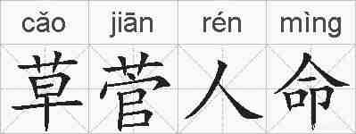 草菅人命的拼音
