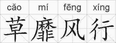 草靡风行的拼音