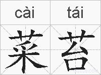 菜苔的拼音
