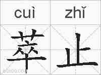 萃止的拼音