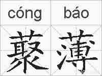藂薄的拼音