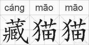 藏猫猫的拼音