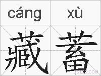 藏蓄的拼音
