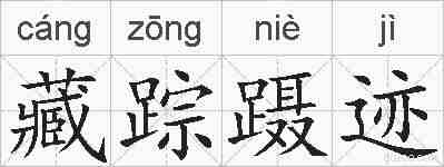 藏踪蹑迹的拼音