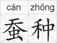蚕种的拼音