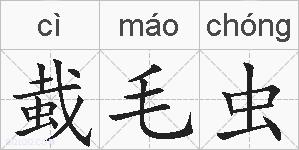 蛓毛虫的拼音