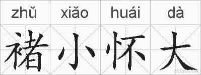 褚小怀大的拼音