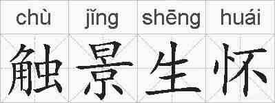 触景生怀的拼音