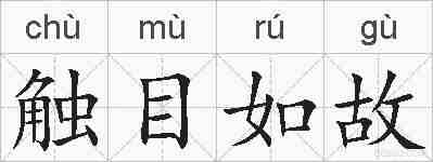 触目如故的拼音