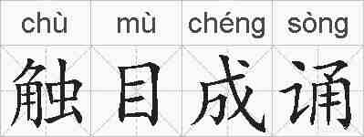 触目成诵的拼音