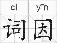 词因的拼音