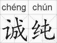 诚纯的拼音