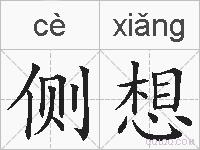 侧想的拼音