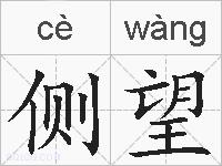 侧望的拼音