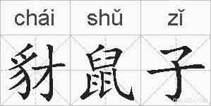 豺鼠子的拼音