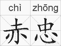 赤忠的拼音