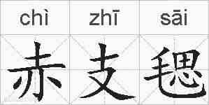 赤支毸的拼音