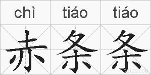 赤条条的拼音