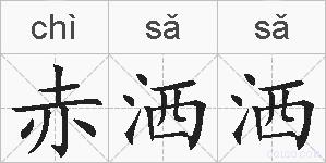 赤洒洒的拼音