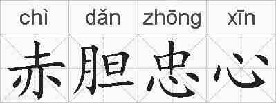 赤胆忠心的拼音